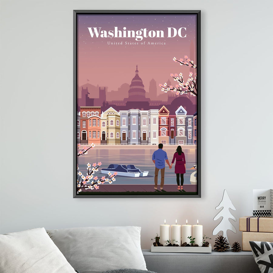 Washington DC Canvas - Studio 324 Art Clock Canvas