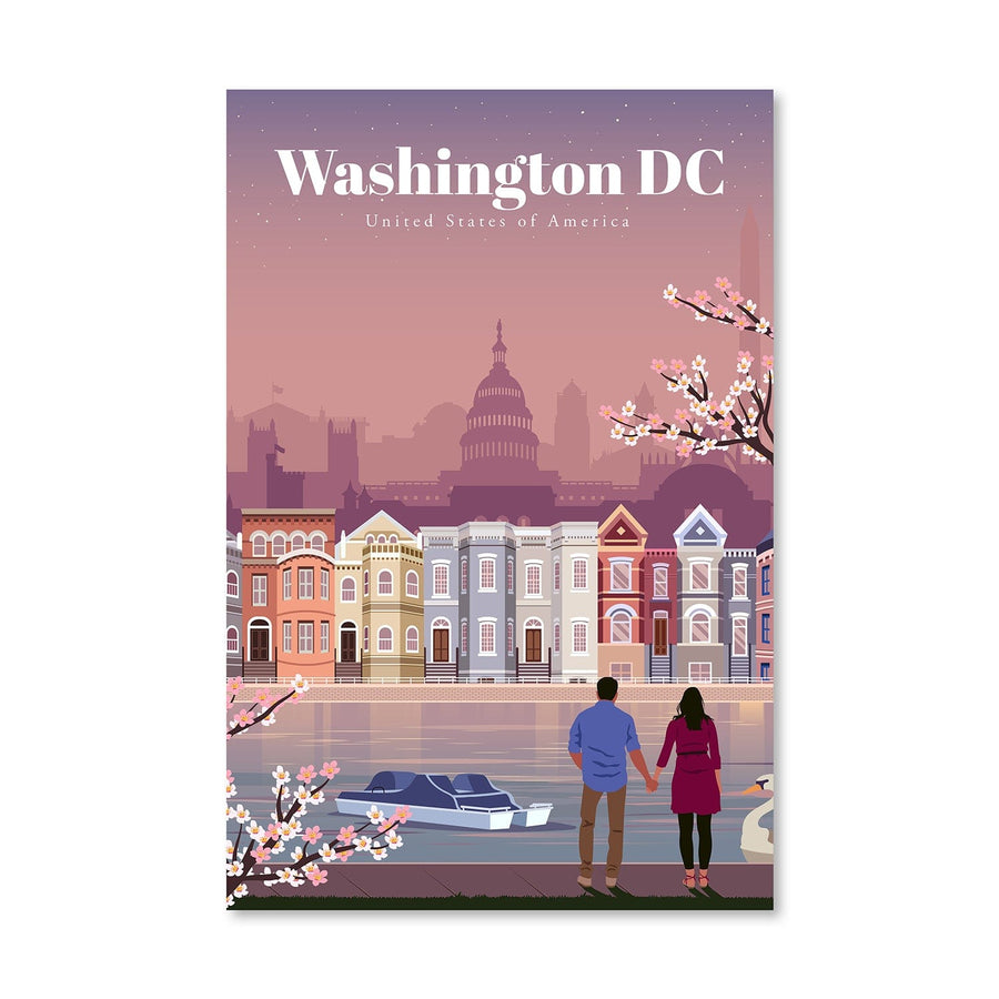 Washington DC Canvas - Studio 324 Art Clock Canvas