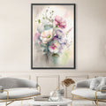 Watercolor Arrangement Canvas Art Clock Canvas