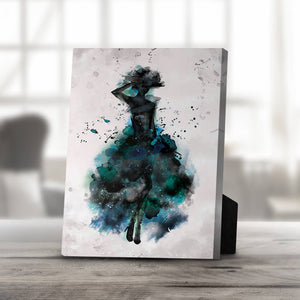 Watercolor Ballerina A Desktop Canvas Desktop Canvas 25 x 20cm Clock Canvas