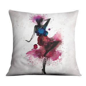 Watercolor Ballerina B Cushion Cushion Cushion Square Clock Canvas