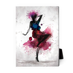 Watercolor Ballerina B Desktop Canvas Desktop Canvas 13 x 18cm Clock Canvas