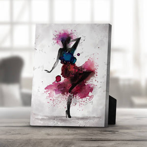 Watercolor Ballerina B Desktop Canvas Desktop Canvas 20 x 25cm Clock Canvas