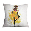 Watercolor Ballerina C Cushion Cushion Cushion Square Clock Canvas