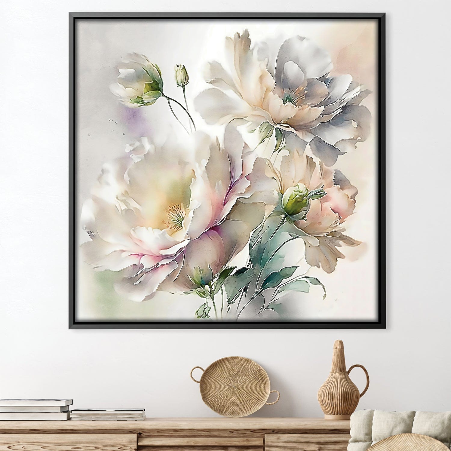 Watercolor Florals Canvas 12 x 12in / Canvas product thumbnail