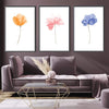 Watercolor Flowers Canvas Art Clock Canvas