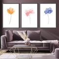 Watercolor Flowers Canvas Art Clock Canvas