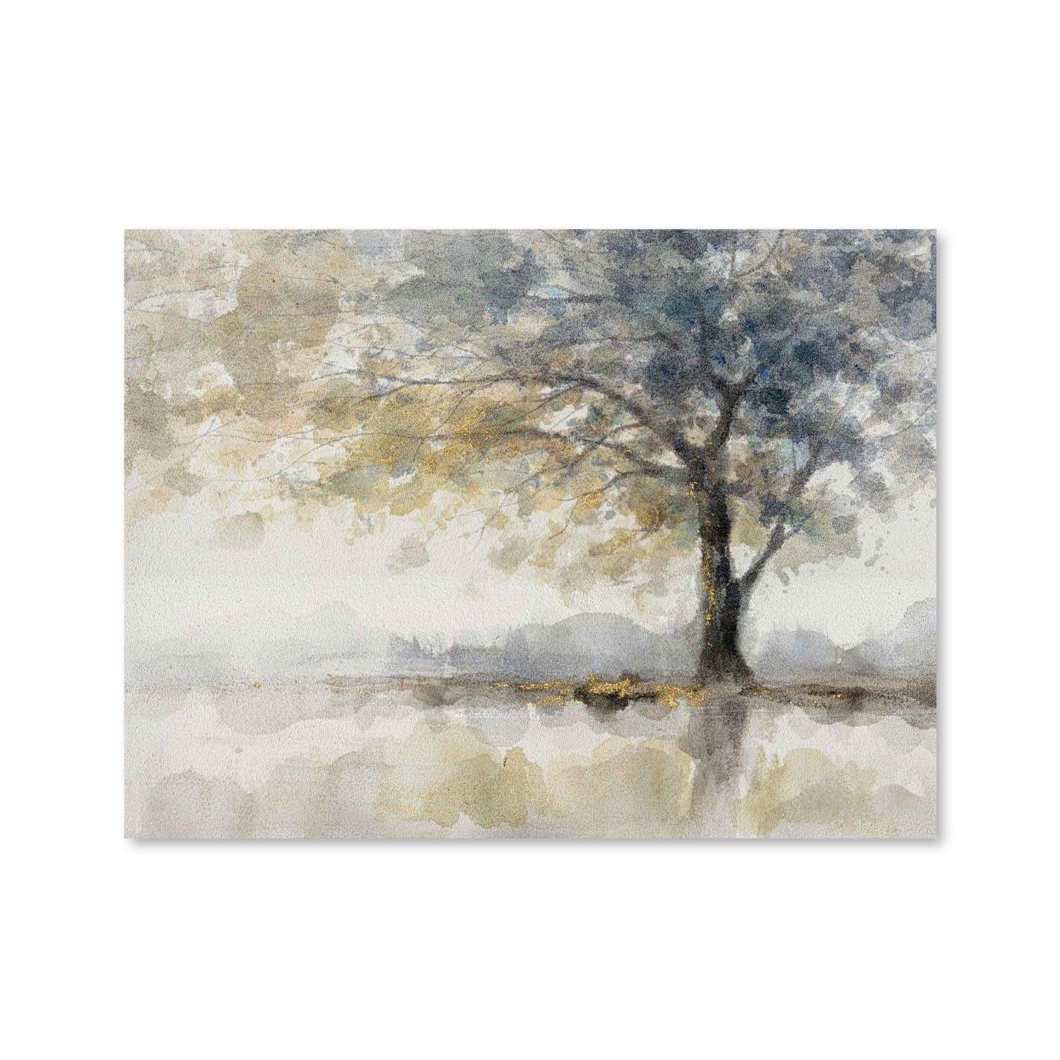 Watercolor Scenery Oil Painting Oil Clock Canvas