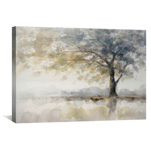 Watercolor Scenery Oil Painting Oil Clock Canvas