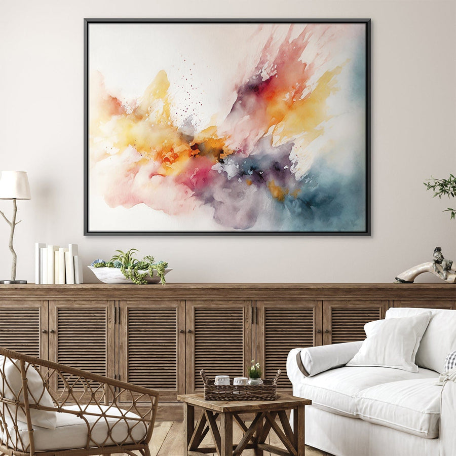 Watercolor Splash Canvas Art Clock Canvas