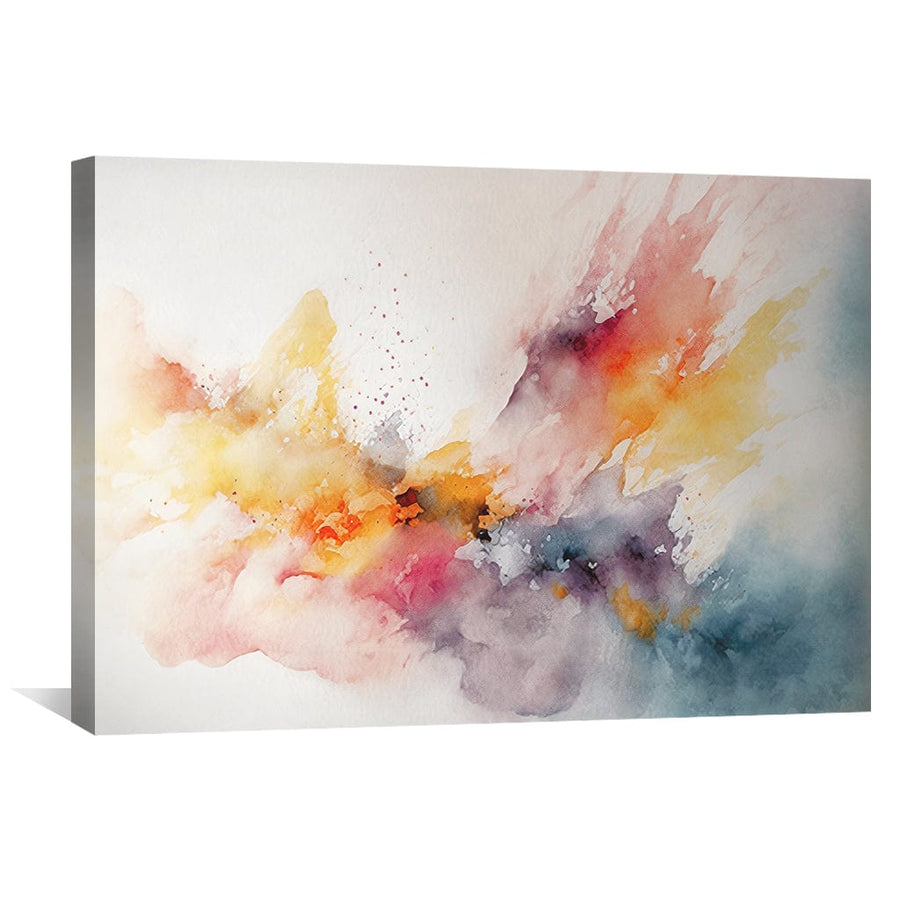 Watercolor Splash Canvas Art Clock Canvas