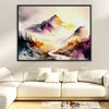 Watercolor Terrain Canvas Art Clock Canvas