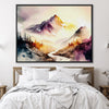 Watercolor Terrain Canvas Art Clock Canvas