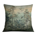 Watercolor Terrain Cushion Cushion Cushion Square Clock Canvas
