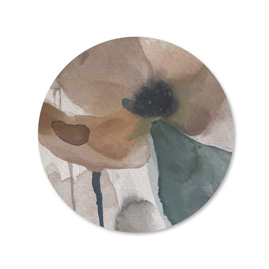 Watercolor Tones - Circle Canvas Art Clock Canvas
