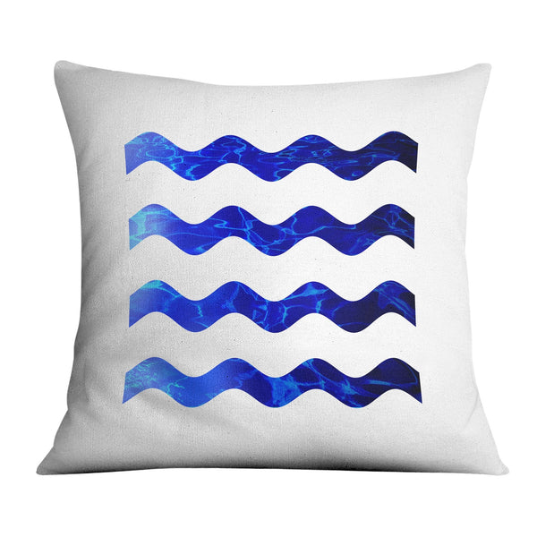 Wave Lengths C Cushion Cushion 45 x 45cm Clock Canvas