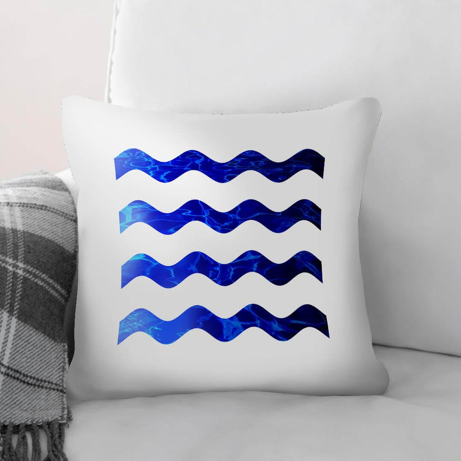Wave Lengths C Cushion Cushion 45 x 45cm Clock Canvas