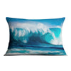 Waves Cushion - Single Panel Cushion 48 x 33cm Clock Canvas