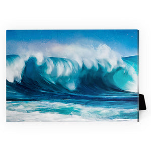 Waves Desktop Canvas Desktop Canvas 18 x 13cm Clock Canvas