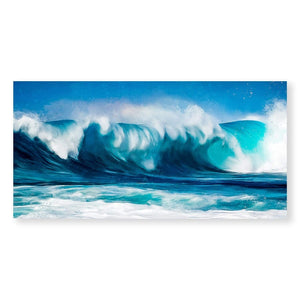 Waves Landscape Canvas Art Clock Canvas