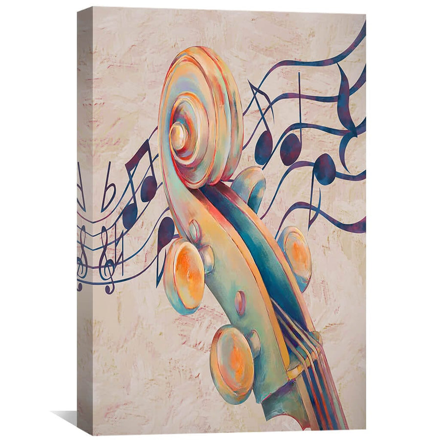 Wavy Notes Canvas Art Clock Canvas