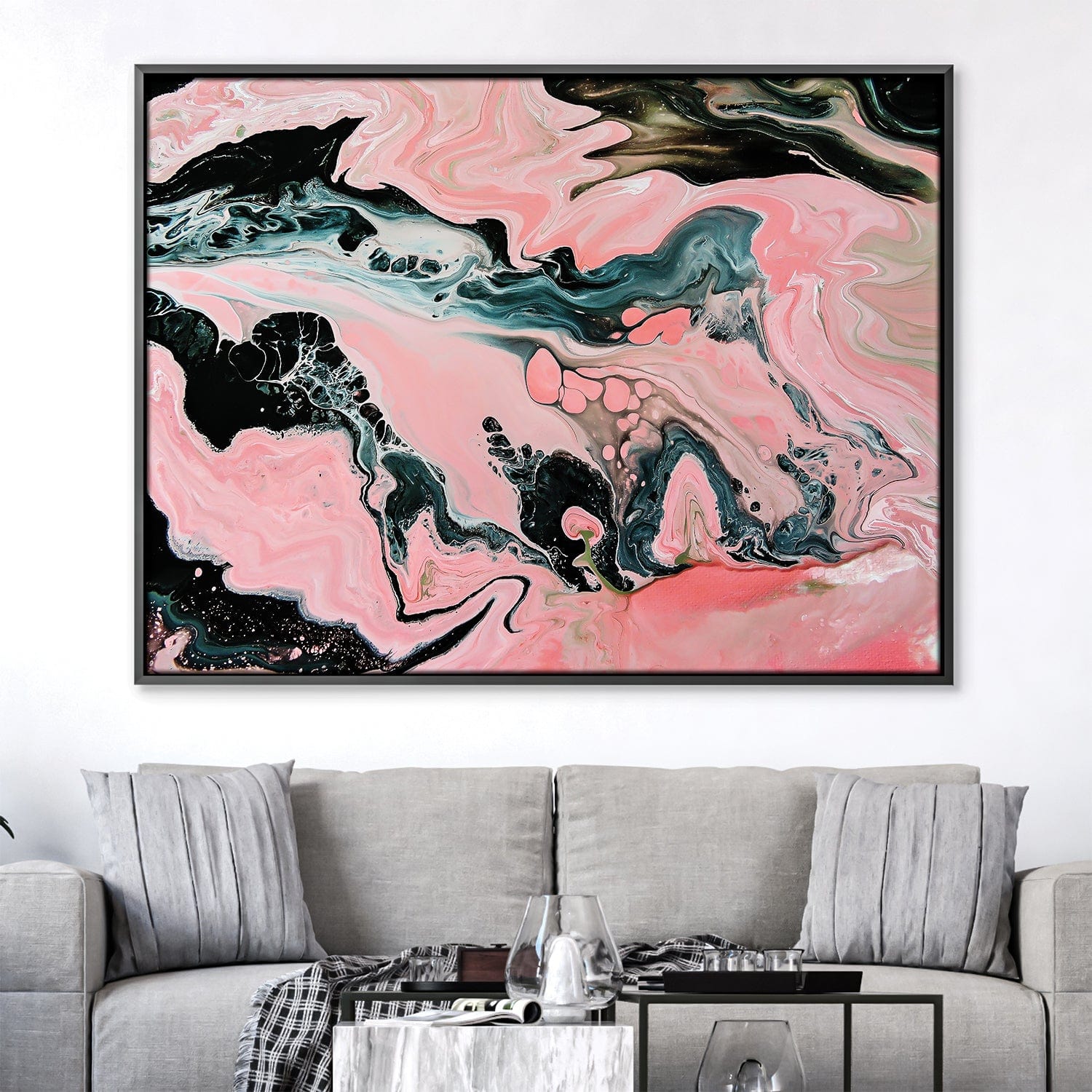 Wet Paint Canvas Art 45 x 30cm / Unframed Canvas Print Clock Canvas