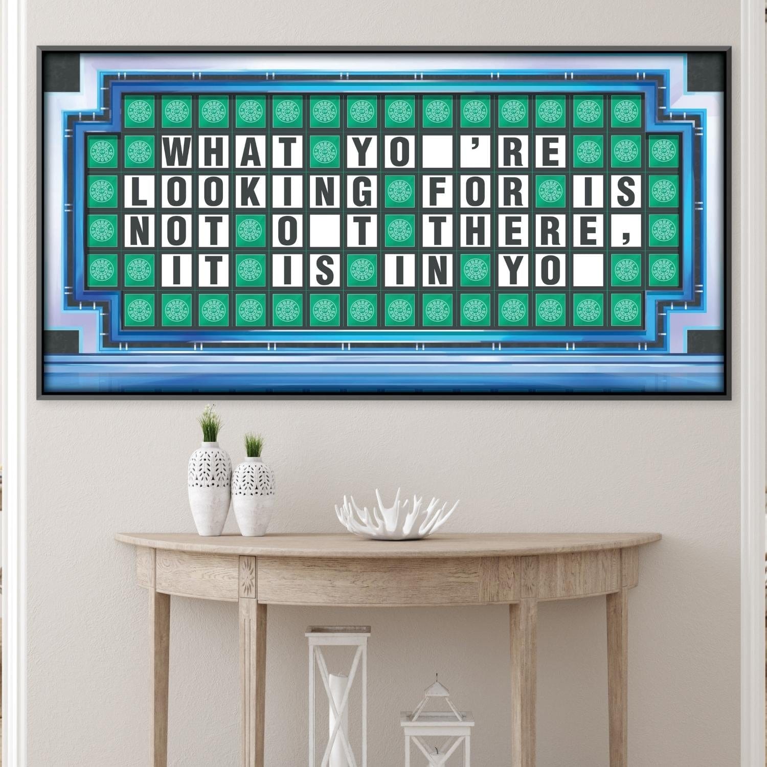 Wheel of Success Canvas Art Clock Canvas