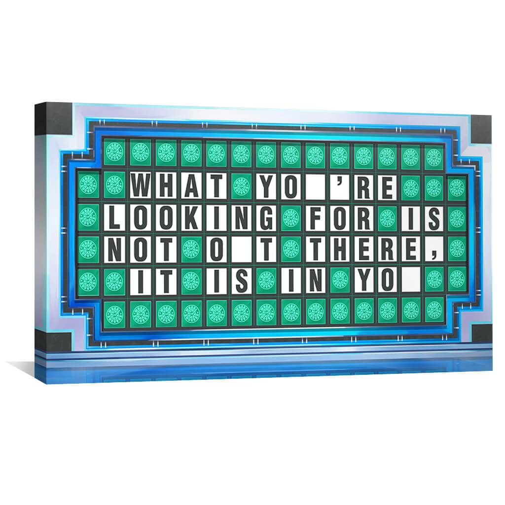 Wheel of Success Canvas Art Clock Canvas