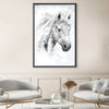 White Bronco Canvas Art 30 x 45cm / Unframed Canvas Print Clock Canvas