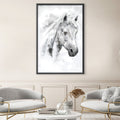 White Bronco Canvas Art 30 x 45cm / Unframed Canvas Print Clock Canvas