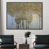 White Gold Canvas Art 45 x 30cm / Unframed Canvas Print Clock Canvas