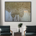 White Gold Canvas Art 45 x 30cm / Unframed Canvas Print Clock Canvas