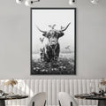 White Highlander Canvas Art 30 x 45cm / Unframed Canvas Print Clock Canvas