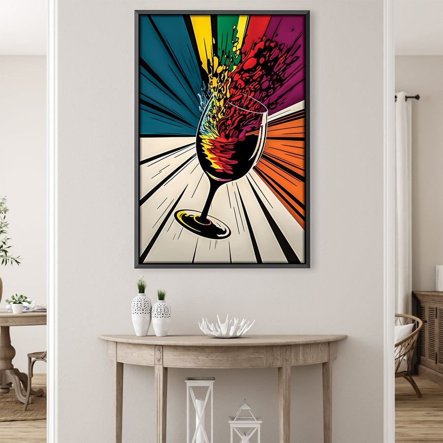 Wine Blast Canvas Art Clock Canvas