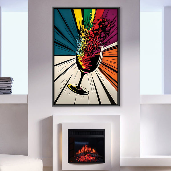 Wine Blast Canvas Art Clock Canvas