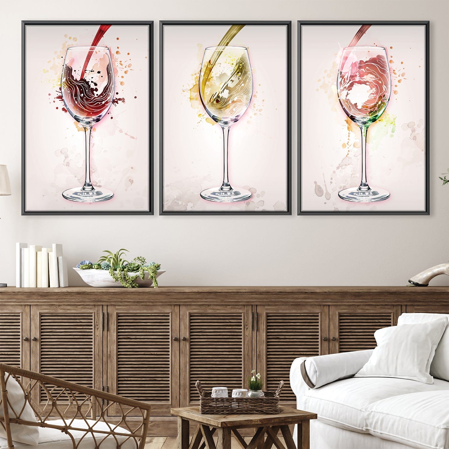 Wine Night Canvas Art Clock Canvas