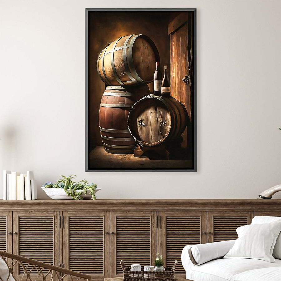 Winery Canvas Art Clock Canvas