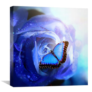 Wings of the Flower Canvas Art Clock Canvas