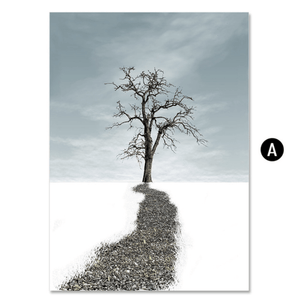 Winter Forest Canvas Art A / 40 x 50cm / No Board - Canvas Print Only Clock Canvas