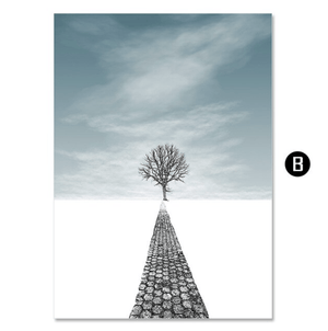 Winter Forest Canvas Art B / 40 x 50cm / No Board - Canvas Print Only Clock Canvas