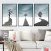Winter Forest Canvas Art Set of 3 / 40 x 50cm / No Board - Canvas Print Only Clock Canvas