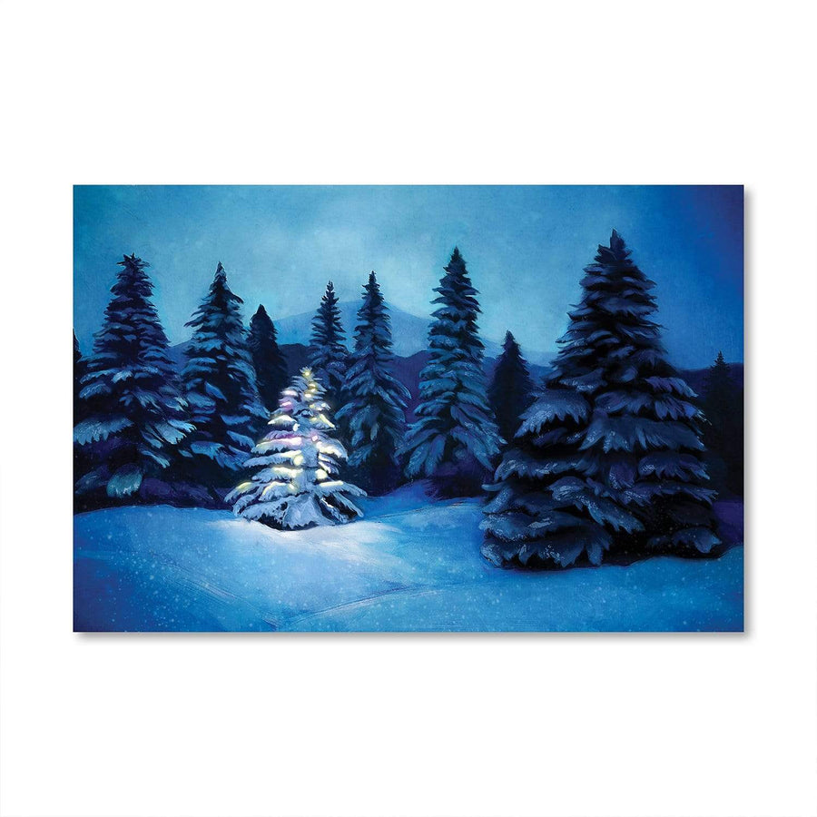 Winter Lights Canvas Art Clock Canvas