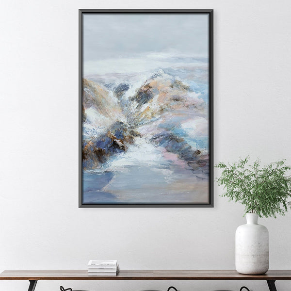 Winter Mountains Oil Painting Oil 30 x 45cm / Oil Painting Clock Canvas