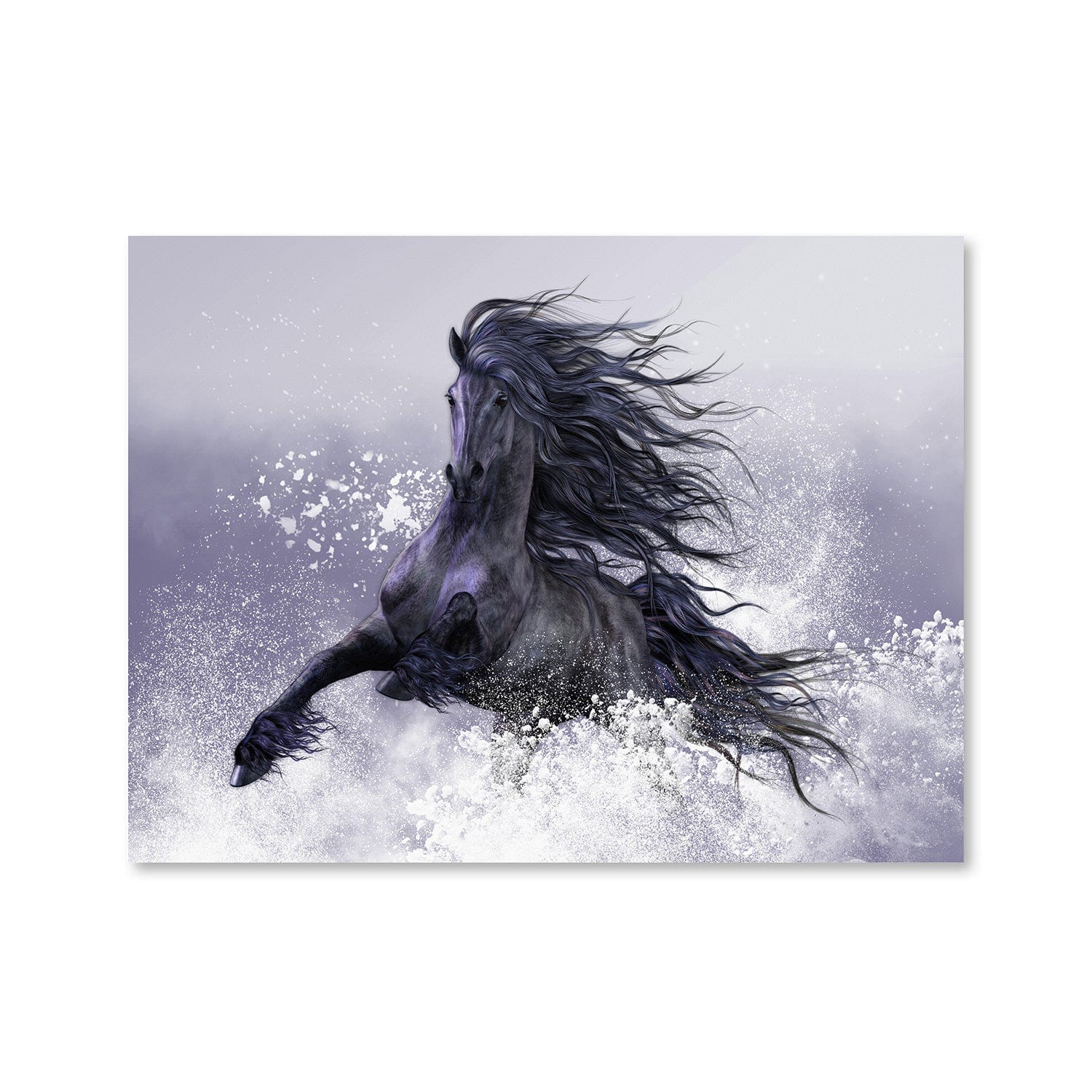 Winter Thunder Canvas Art Clock Canvas