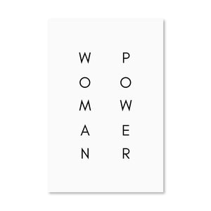 Woman Power Canvas Art Clock Canvas