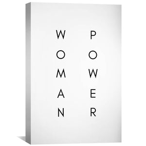 Woman Power Canvas Art 30 x 45cm / Unframed Canvas Print Clock Canvas
