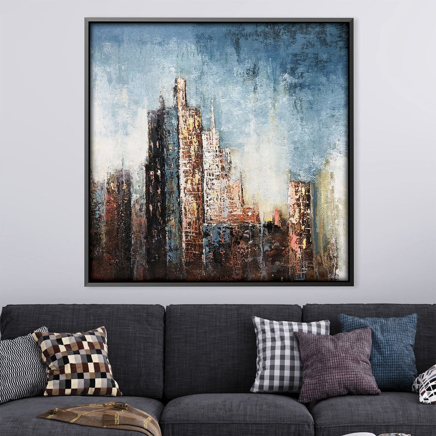 Wonder Oil Painting Oil 30 x 30cm / Oil Painting Clock Canvas