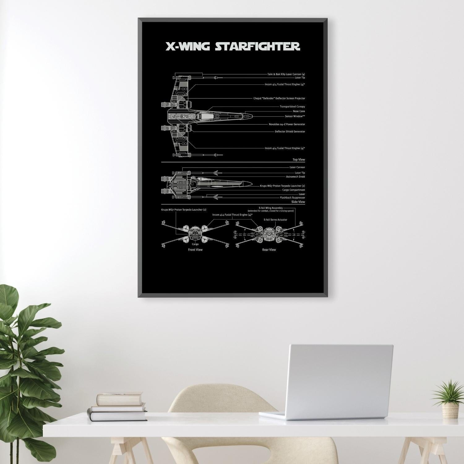 X-Wing Starfighter Blueprint Canvas product thumbnail