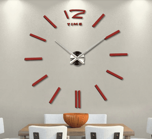 Yalta Red Clock Canvas