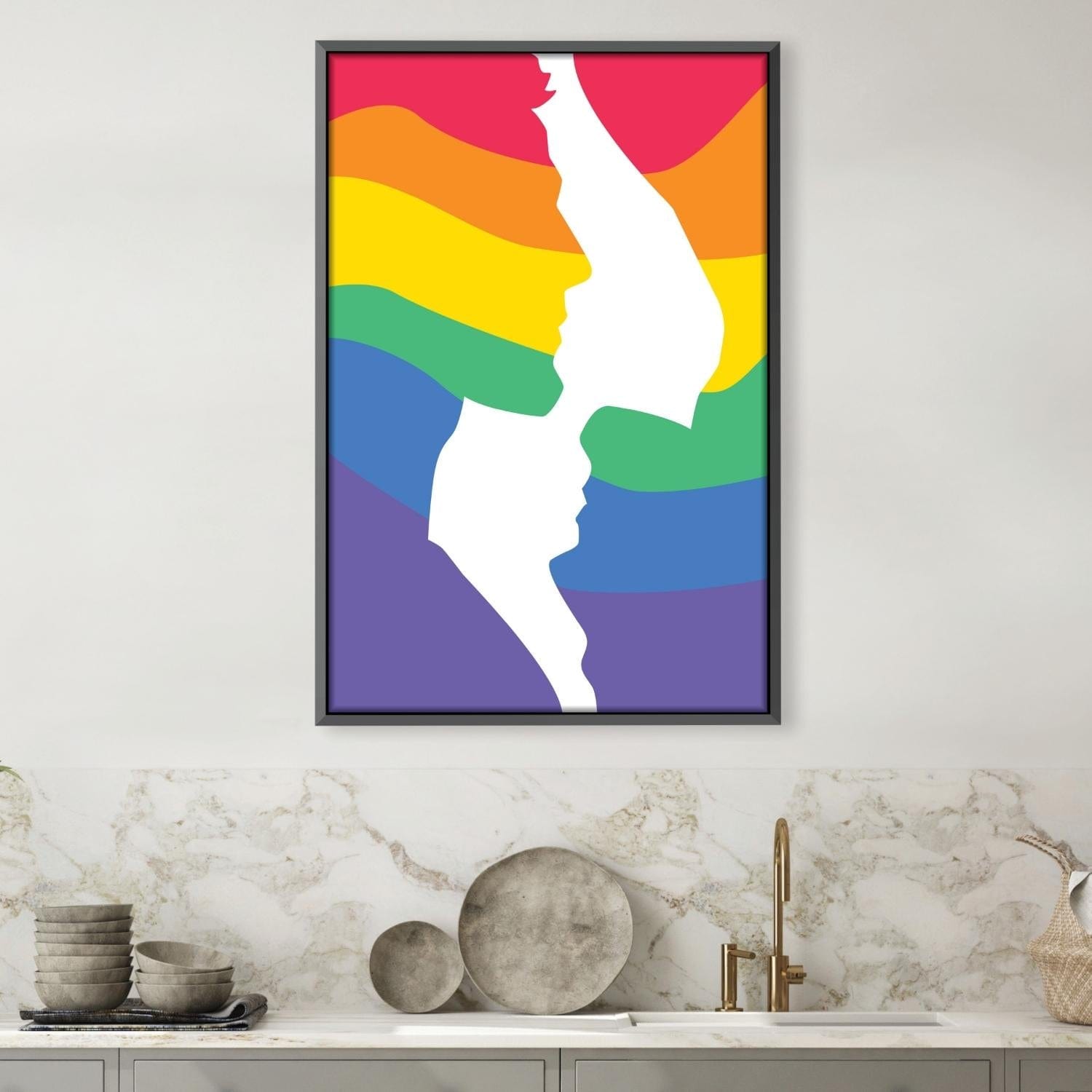 Yang and Yang Canvas Art Clock Canvas